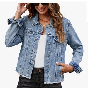 LUVAMIA Denim Blue Women's Jacket